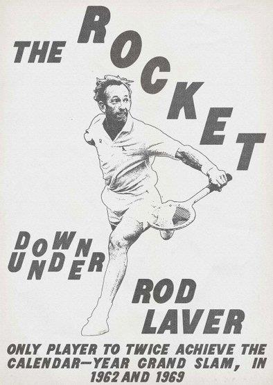 Affiche vintage 50 x 70 cm Rod Laver - Sergeant Paper