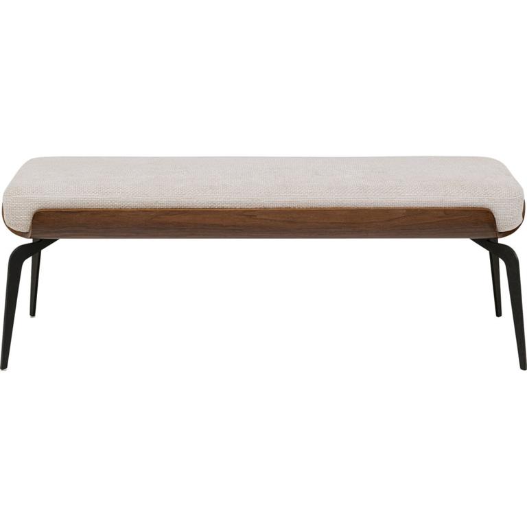 Banc 2 places en polyester tressé beige