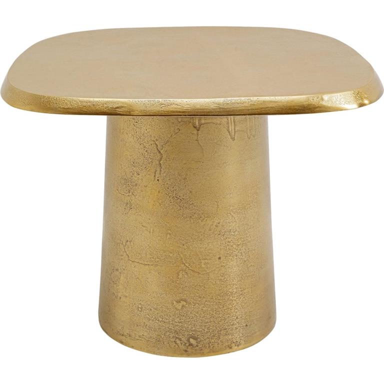 Table basse en aluminium doré