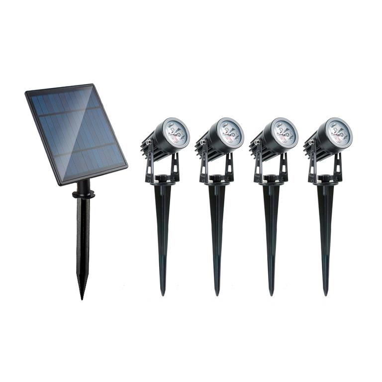 Pack de 4 Spots noir 25cm
