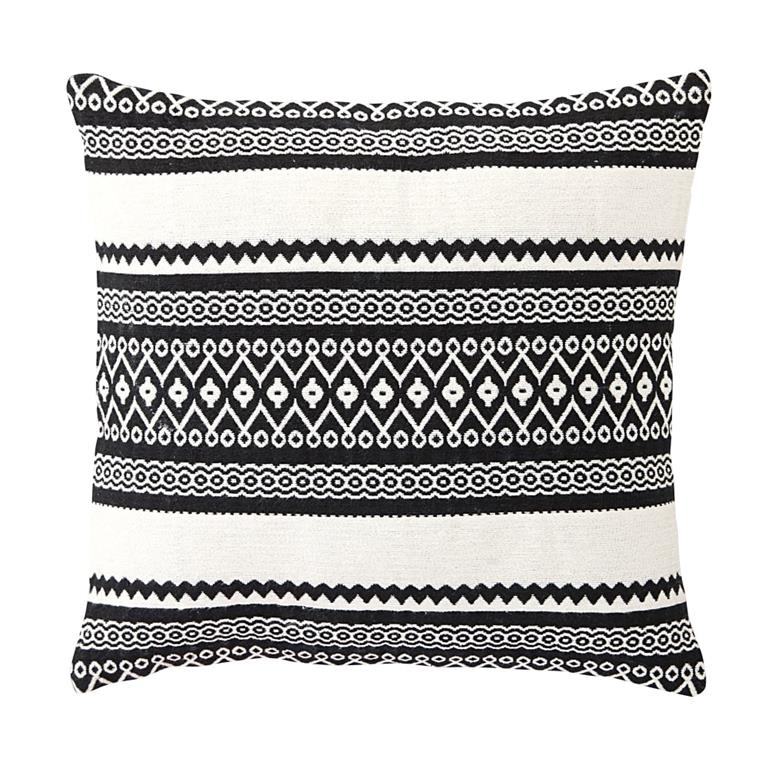 Coussin en coton noir 40x40cm