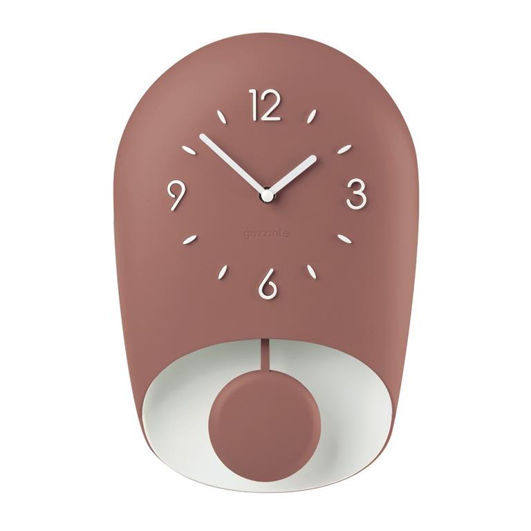 Horloge avec pendule en acrylique rouge