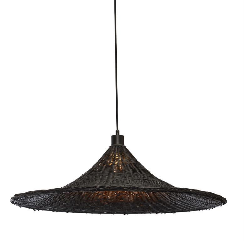 Suspension bambou noir Ø70cm