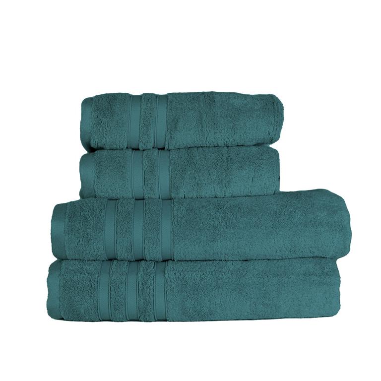 Ensemble de bain 4 pièces en coton/modal Petrol