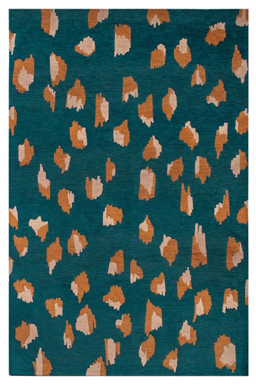 Tapis de salon moderne tissé plat bleu 240x340 cm