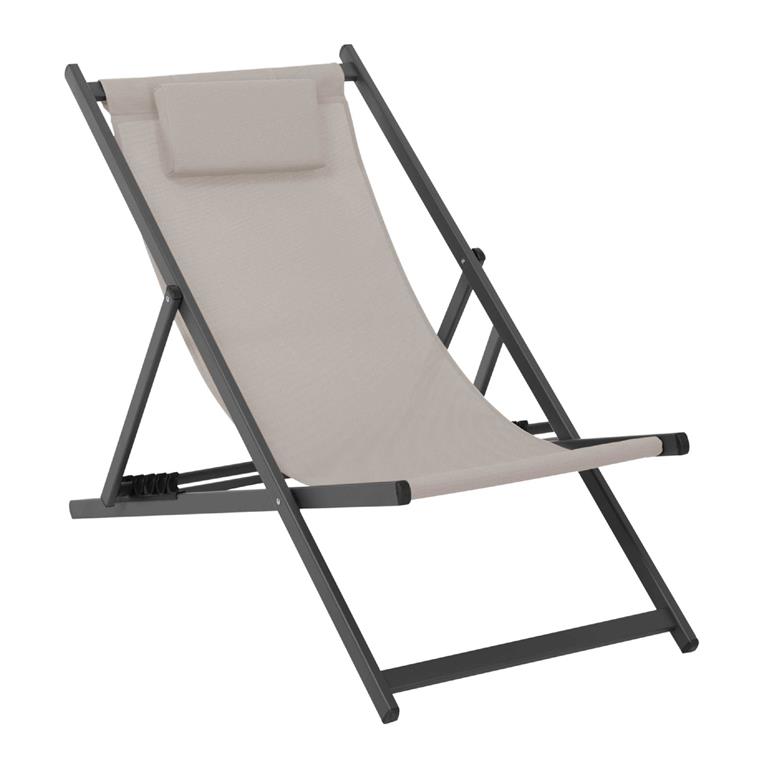 Lot de 2 chiliennes  en aluminium lin