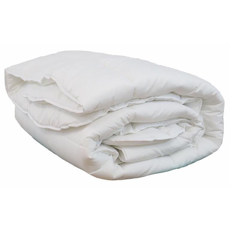 Couette blanche 550gr hiver en polyester blanc 240x260 cm