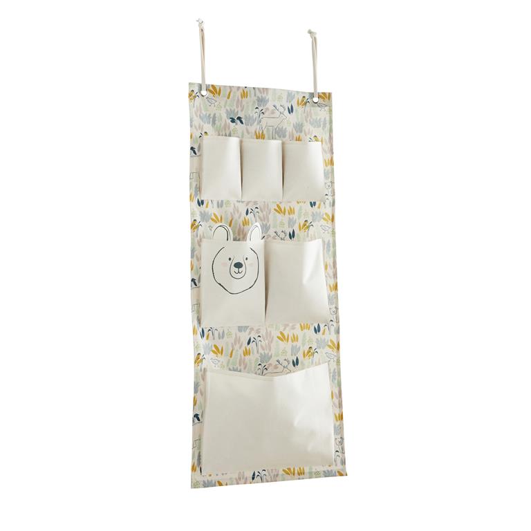 Organisateur mural pour enfants en polycoton 100x40x1cm