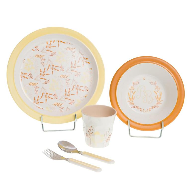 Coffret  5 pièces   orange en plastique