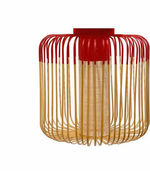 Plafonnier en bambou rouge M Bamboo - Forestier