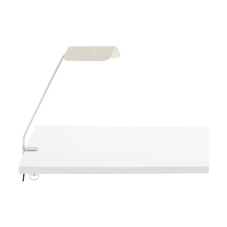 Lampe de bureau blanc oyster à pince Apex - HAY