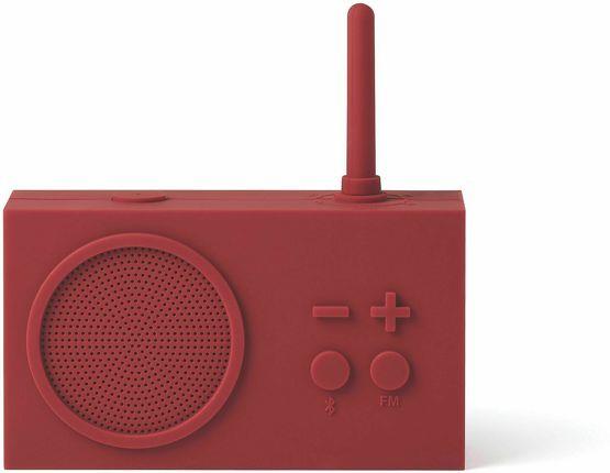 Radio FM&Enceinte Bluetooth Dark Red Tykho 3 - Lexon