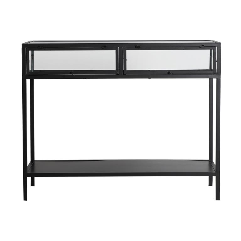 Console en fer noir 100x35x80 cm