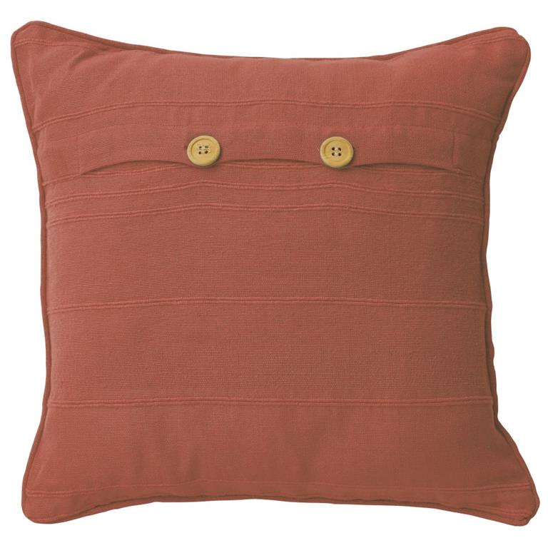 Housse de coussin en coton marron noisette 65x65cm