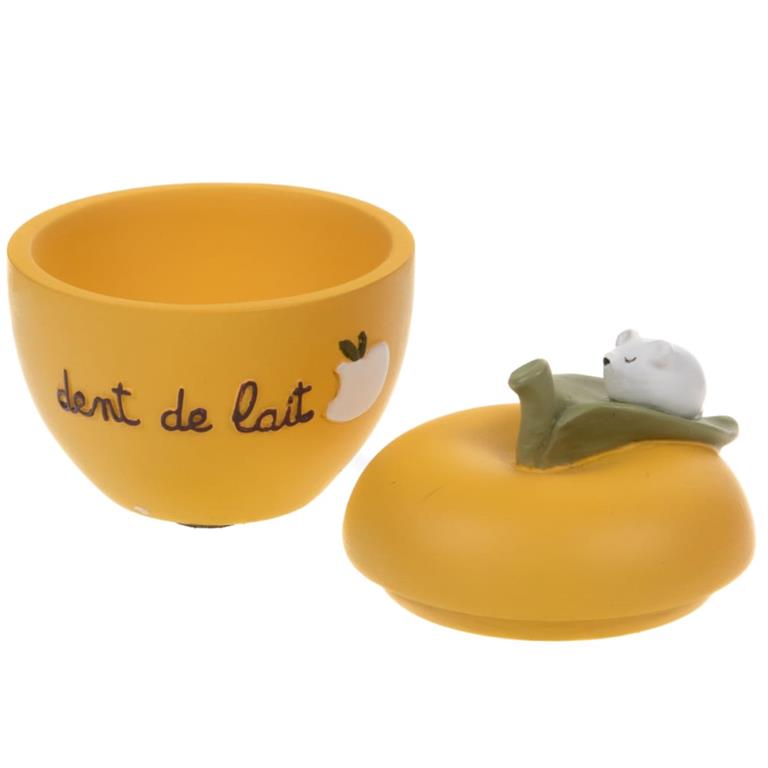 Petite boite à dents de lait en résine en forme de pomme