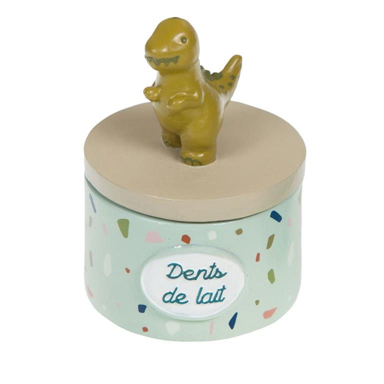 Boîte à dents dinosaure bleu