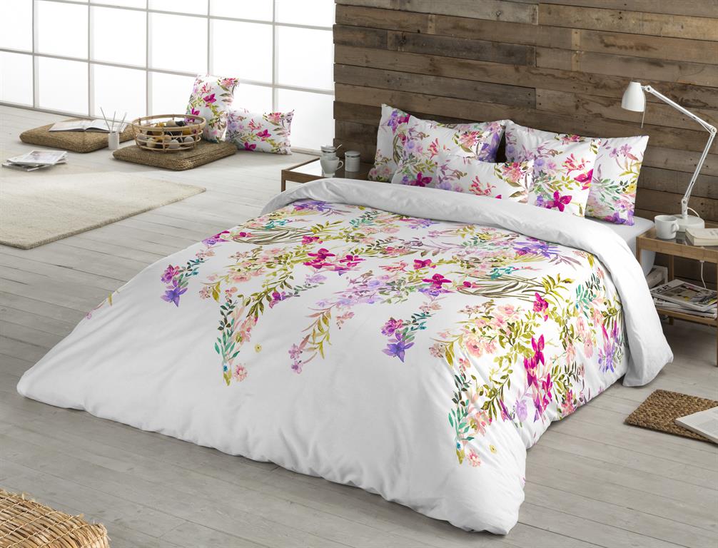 Housse de couette imprimé en percale Coton Multicolore 220x220 cm