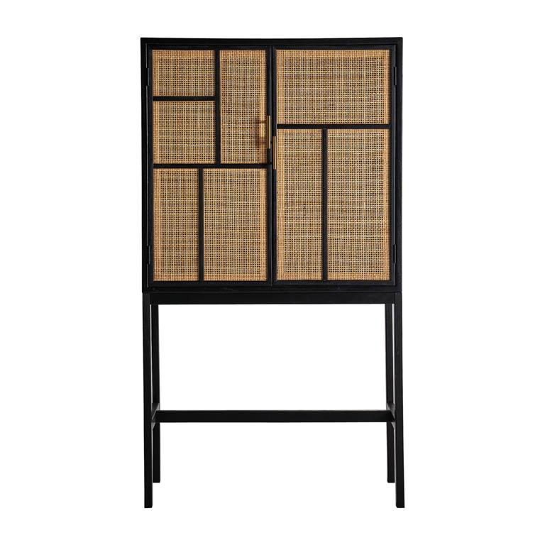 Armoire en bois de pin noir 80x38x144 cm