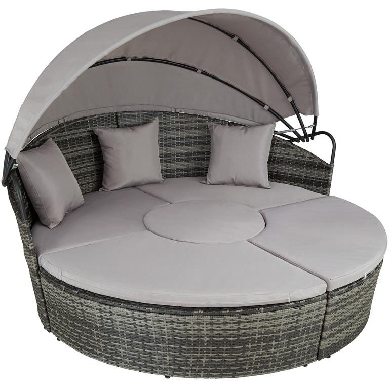 Bain de soleil rond au Design contemporain luxueux Robuste gris