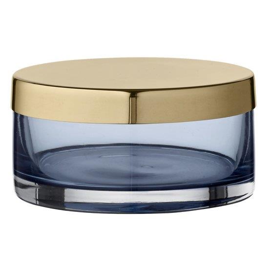 Boîte à couvercle bleue et dorée S Tota - AYTM