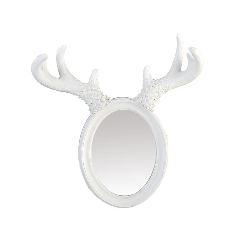 Miroir ovale à cornes d'élan 35