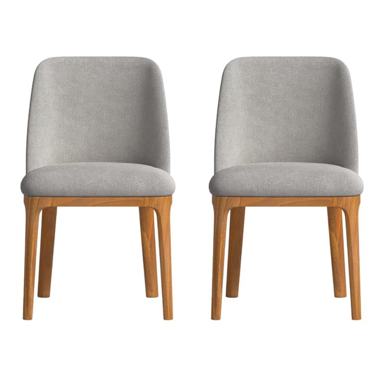 2 Chaises fabriqué à la main couleur gris