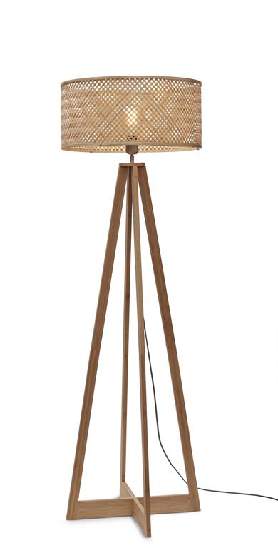 Lampadaire bambou brun Ø50cm