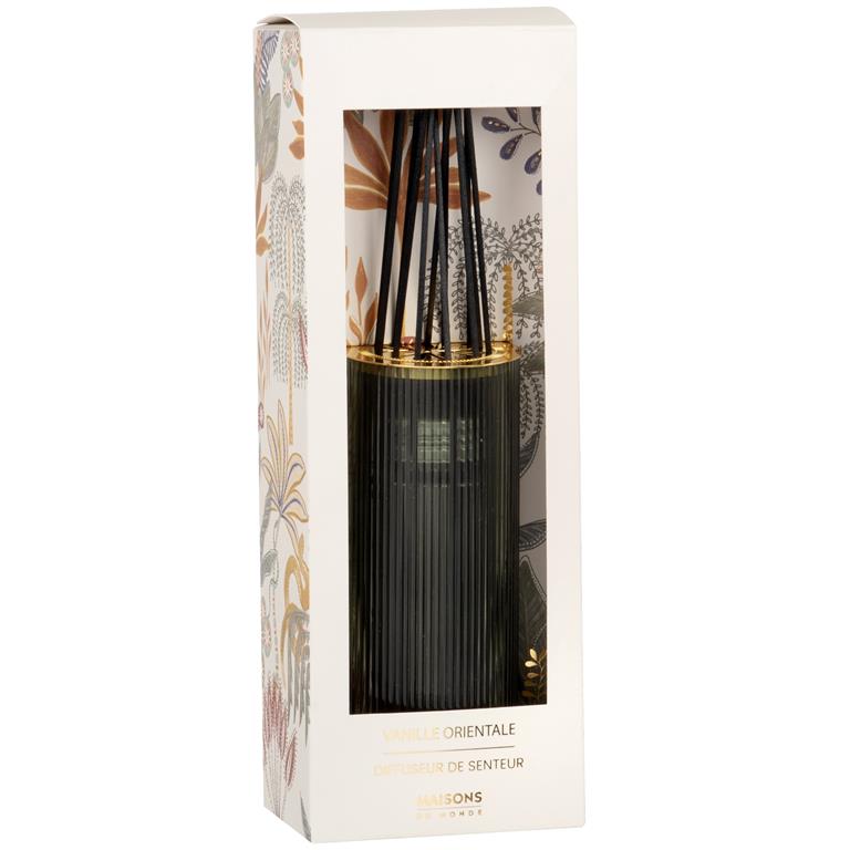 Diffuseur en verre vert parfum vanille orientale 100ML