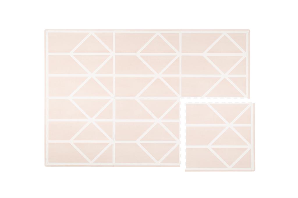 Tapis puzzle en mousse bébé rose 180x120