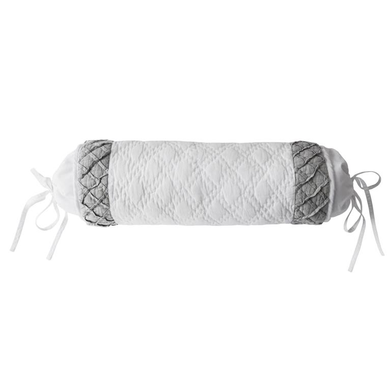 Housse de coussin en coton blanc 50x15cm