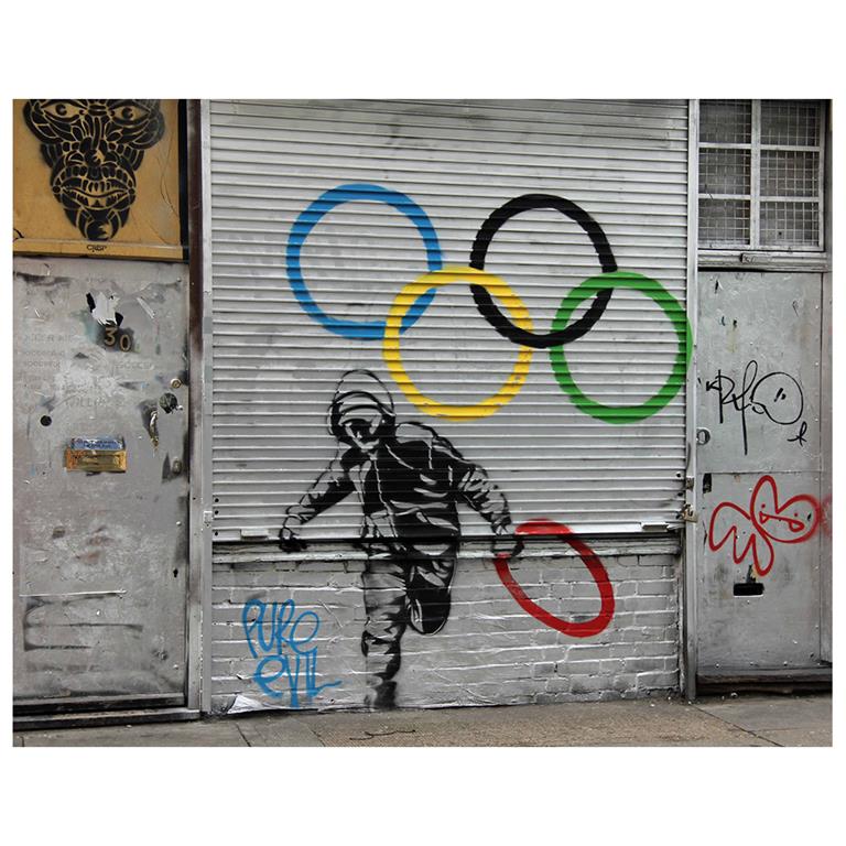 Tableau impression sur toile vol Olympique 80x100cm