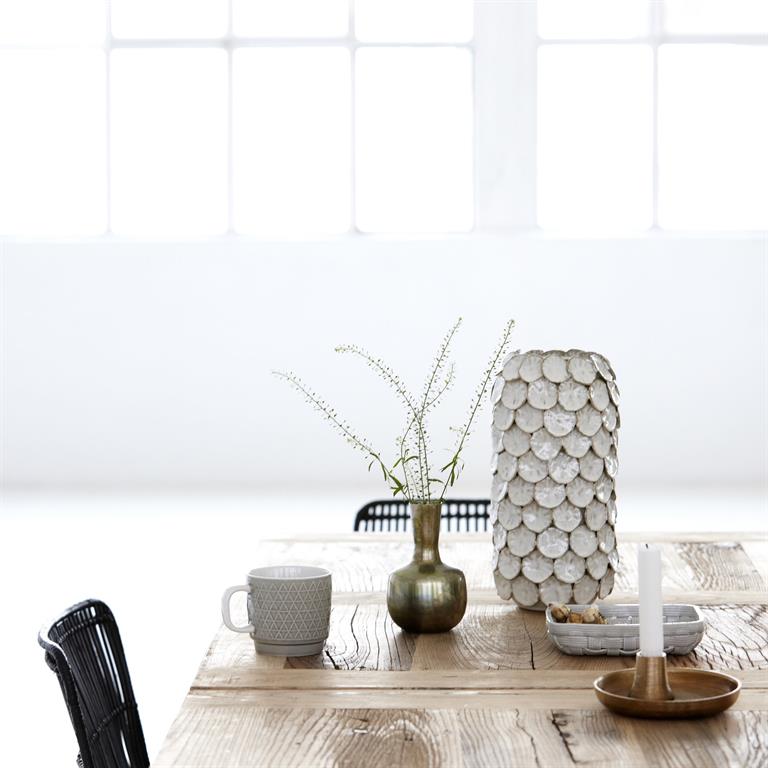 Vase dot L en céramique blanc