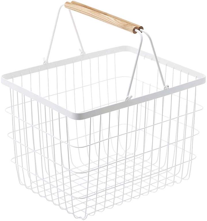 Panier à linge en métal blanc laundry