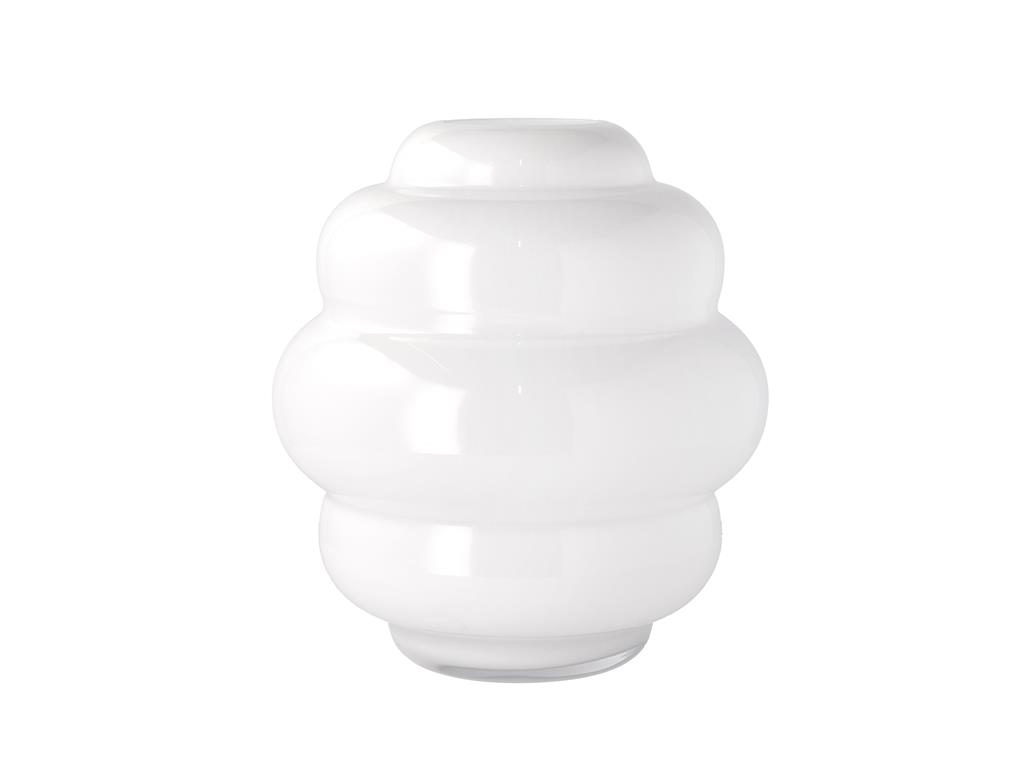 Vase en verre blanc
