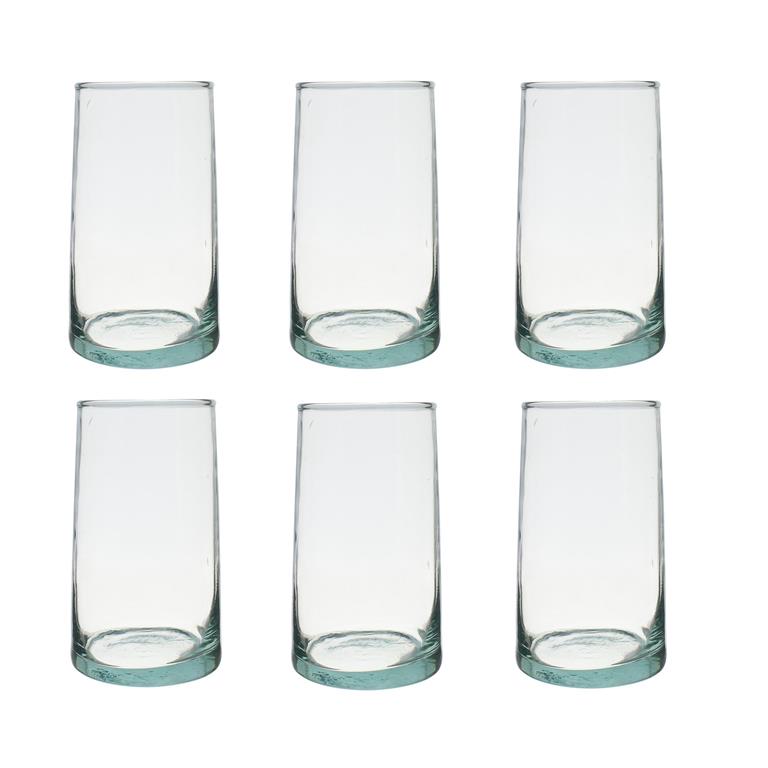 Lot de 6 gobelets en verre recyclé 30cl