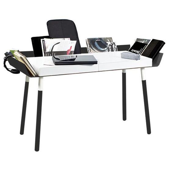 Bureau 2 tiroirs noir My Writing Desk - Emko