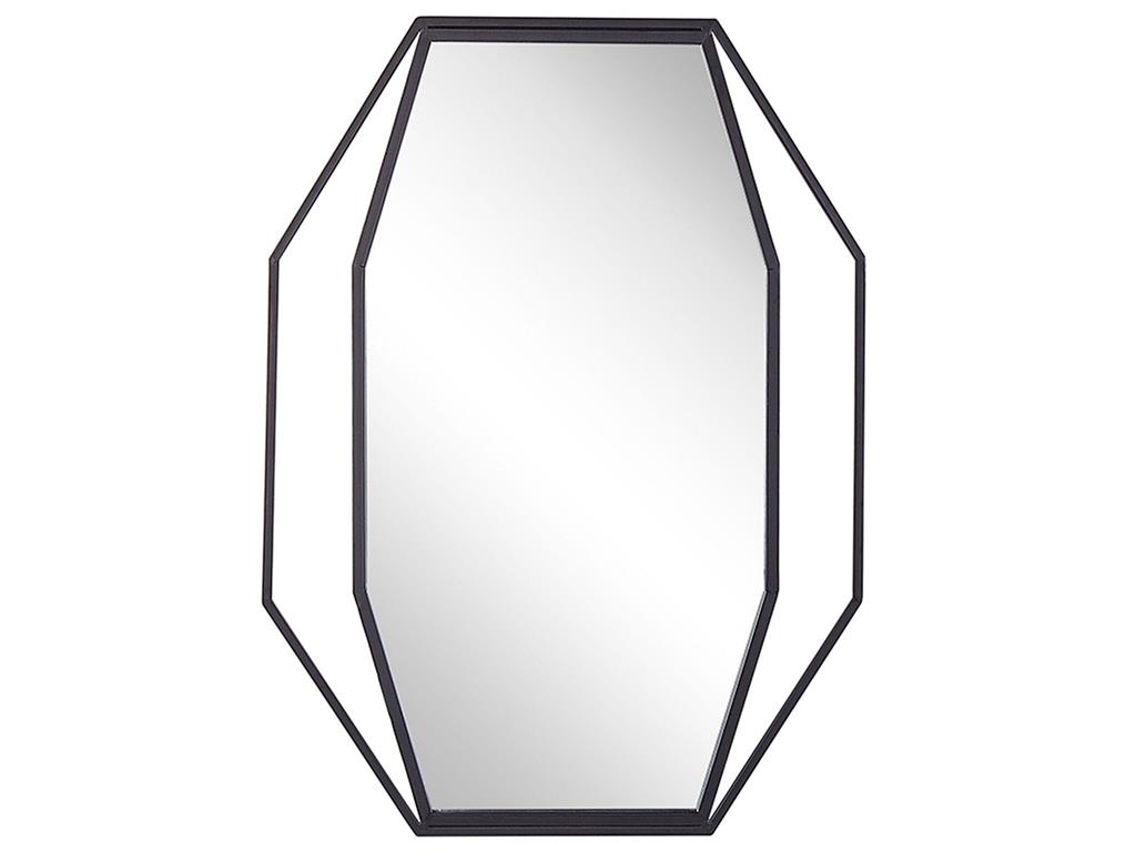 Miroir en métal gris 80x60