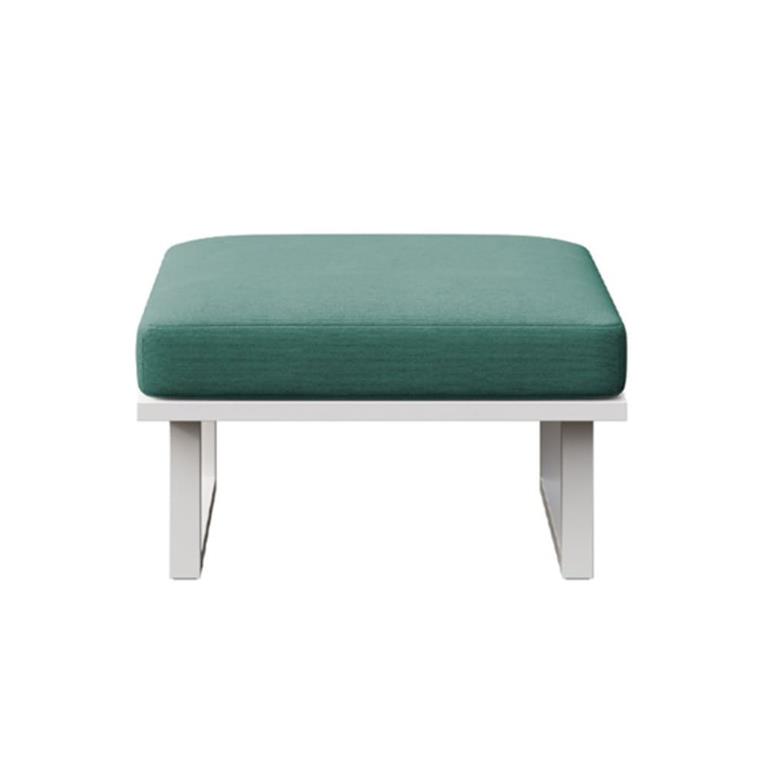 Pouf vert profond - cadre blanc
