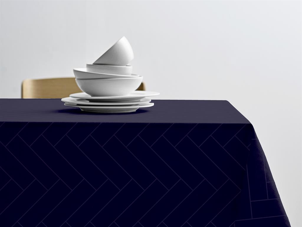 Nappe en coton indigo