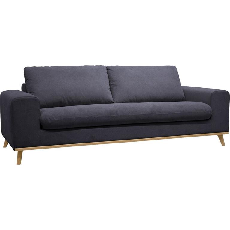 Canapé 4 places convertible en tissu Crown - bleu calabrunCAPIA