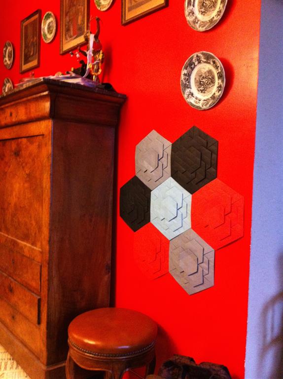 Décor mural hexagonal