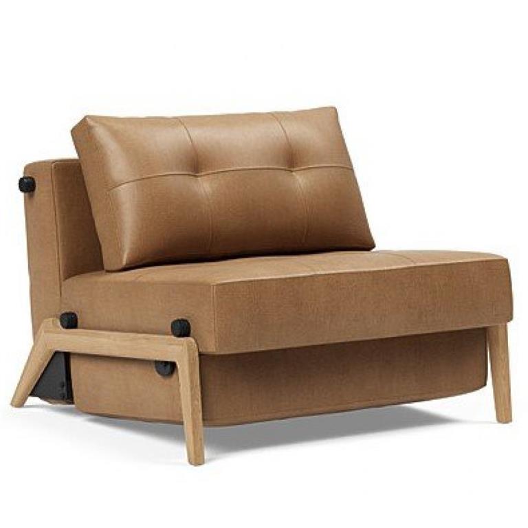 INNOVATION LIVING Fauteuil design SOFABED CUBED 02 WOOD convertible lit 200x90 cm Faunal Brown