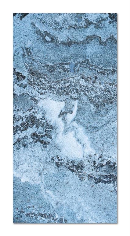 Tapis vinyle marbre bleu 80x200cm