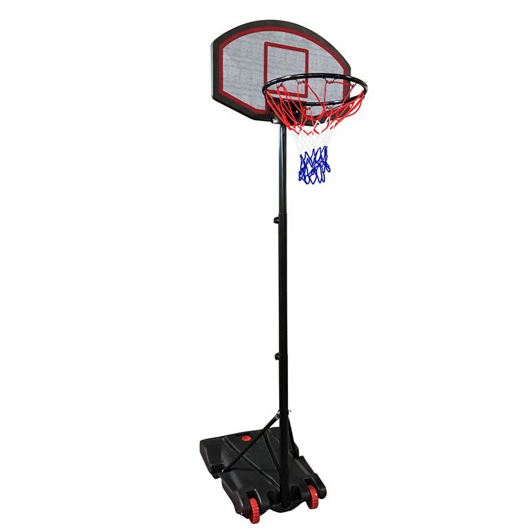 Panier de basket-ball ajustable en acier noir