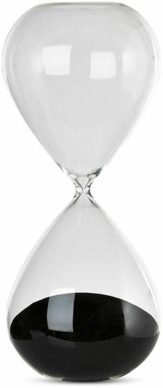 Grand sablier en verre et sable noir Ball - Pols Potten