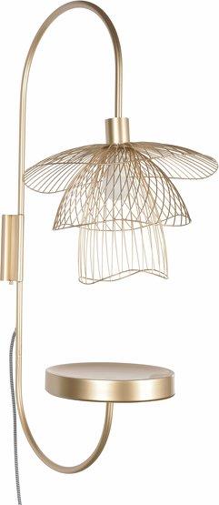 Applique en métal champagne avec tablette XS Papillon - Forestier