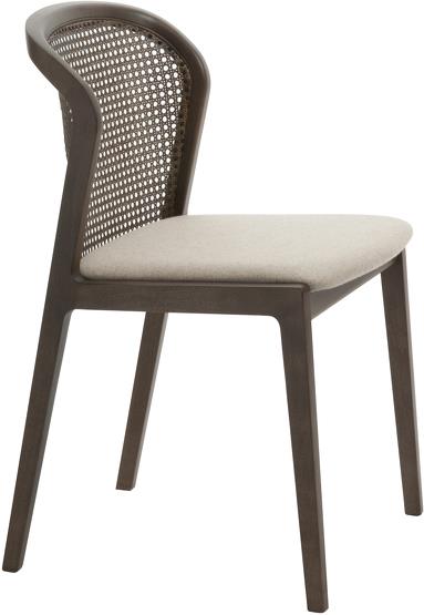 Chaise blanche et marron Vienna - Colé Italian Design Label