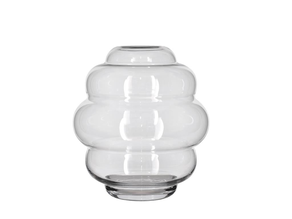 Vase en verre transparent
