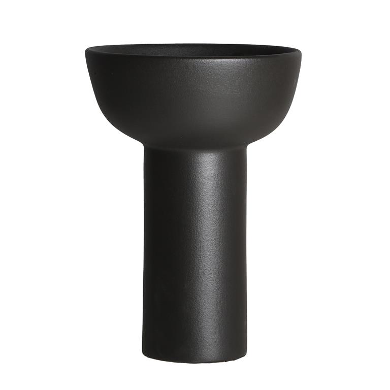 Vase en céramique noir 22x22x32 cm