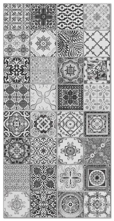 Tapis vinyle carreaux ciments nijar gris 80x200cm